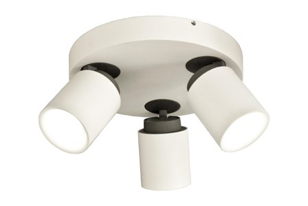 Aneta Lighting ROLLO 3-SPOT plate, hvit/grå, 3 x GU10