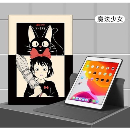 Fodral för iPad 2/3/4 Rotation Magical Girl Tum Horisontellt Vertikalt Stöd