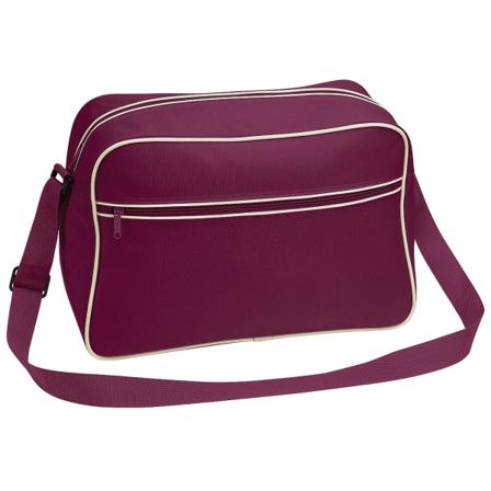 Bagbase Retro justerbar skulderveske (18 liter) Burg - Perfet Burgundy/Sand One Size