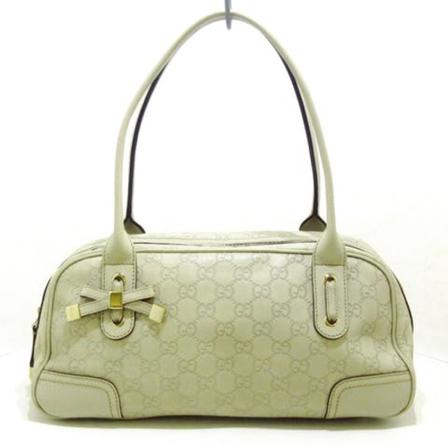 Gucci Vintage, Pre-owned Leather Bag Grijs, Dames, Maat:ONE Size,leer