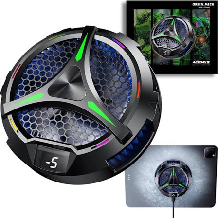 2025 Senaste Modell Magnetisk Kylare för iPad, Surfplattakylare för iPad/Surface Pro/Samsung Tab, Universell Kylare med Temperaturdisplay för