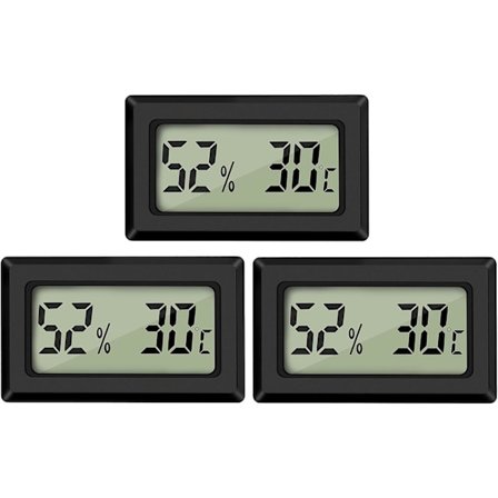 Stor digital Fahrenheit LCD digital temperatur- och hygrometer inomhus (3-pack)