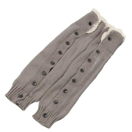 Leg Warmers Kawaii Leg Warmers Y2K Harajuku Leg Warmers til piger Kvinder Lysegrå KLB