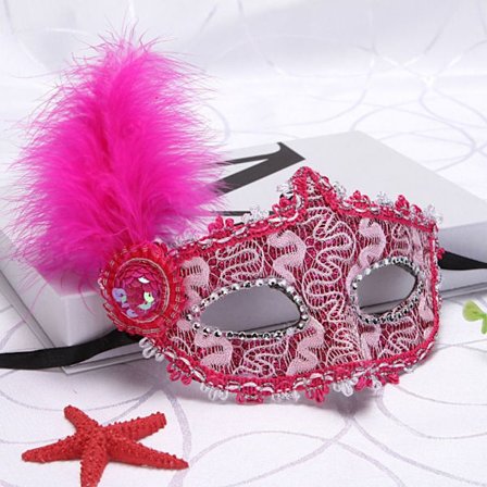 1 Stk Princess Mask Maskerade Mask ROSE RED ROSE RED