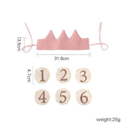 Baby Hatt Kronans pannband ROSA STIL 1 STIL 1