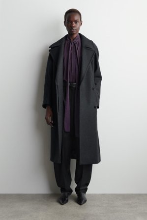 COS Women's Blusa Fluida Con Detalle De Pañuelo in Lila