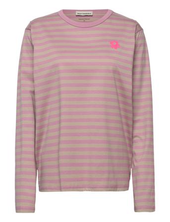 Tasaraita Relaxed Longsleeve T-shirts & Tops Long-sleeved Liila Marimekko