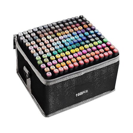 Kunstmarkørpennsett med doble hoder - 24-120 farger - Oljebasert - for tegning, skissering, graffiti - Skolekunstartikler Skrivesaker