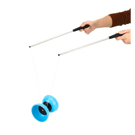 Diabolo-sæt med metalpinde til tricks