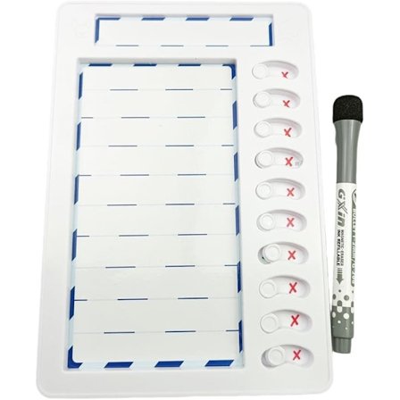 Slettbar huskeliste for barn, magnetisk whiteboard-sjekklistetavle, barnas huskelisteverktøy for barn å gjøre liste rutine sjekkliste 