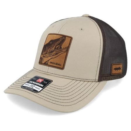 Skillfish - Beige trucker Keps - Grisjävel Laser 112 Split Khaki/Coffee Trucker @ Hatstore