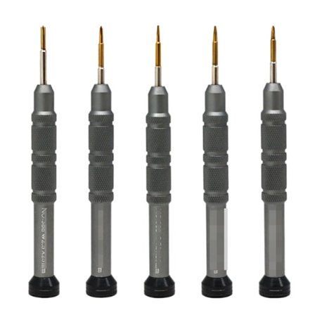 5 stk. 388 aluminiumslegering skruetrækkersæt til reparation af ure, kameraer, bærbare computere, mobiltelefoner og små husholdningsapparater B