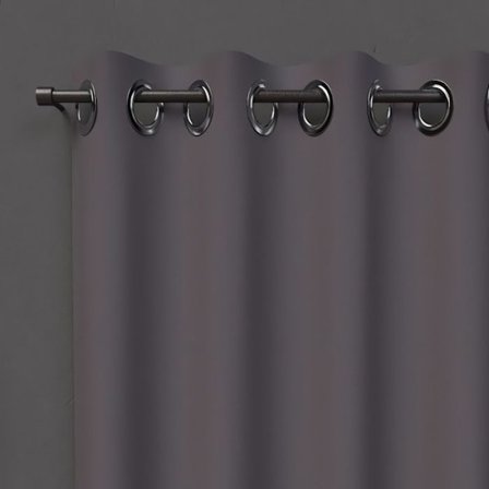 Gardinkappa med öglor 135x180 cm MÖRKLÄGGA antracit, av Soleil d'ocre