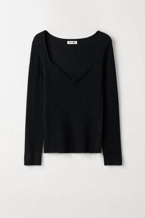 Soft Goat - Fine Knit Cashmere Top - XL - Black