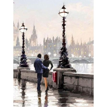 30 x 40 cm, pari parisilla Diamond Painting Broderia