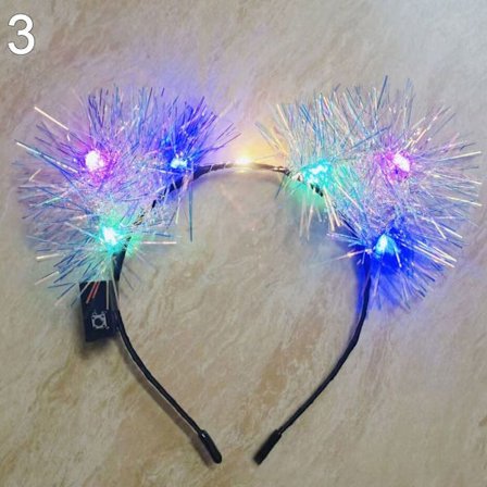 LED-färgad kranskrona pannband 3 3