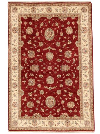Tapis Ziegler Fine 205X307 Rouge Foncé/Marron (Laine, Pakistan)