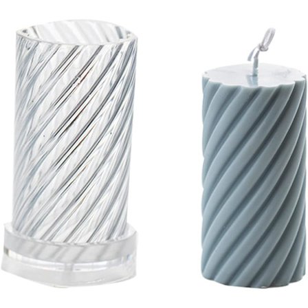 Kierteinen sylinterimäinen kynttilämuotti, 3D-kynttilämuotti, sylinterimäinen kierteinen kynttilä M