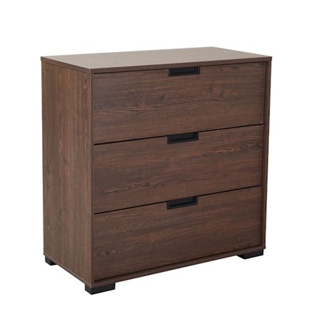 Inspire piedestal med 3 skuffer, valnød, 80x39x80 cm