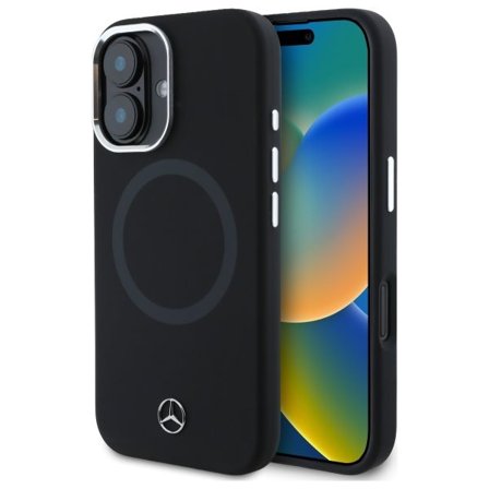 Mercedes MEHMP16S23SUTTK iPhone 16 6.1" musta/musta kovakotelo Silikoni Tonal Logo MagSafe