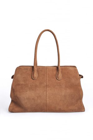 Premium Selection Big Suede Tote Bag - Tasker - Brun - One Size