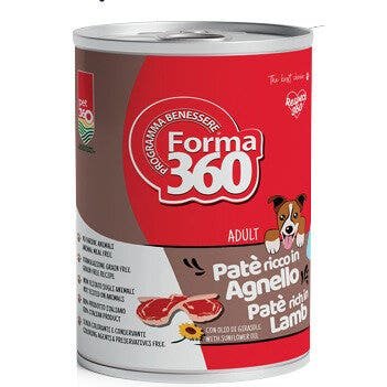 Pet360 Paté Ricco in Agnello Cibo Umido Per Cani Adulti Barattolo