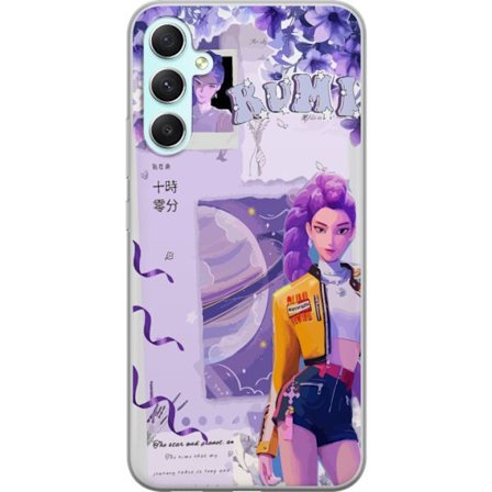 Kompatibelt Mobilskal till Samsung Samsung Galaxy A34 Kpop Demon Hunters Rumi Lila Planet Kosmisk Idol Stil Fantasy