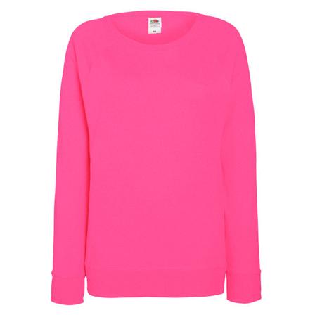 Fruit OF The Loom Dam Lätt Raglantröja med Figursydd Passform ( Fuchsia S
