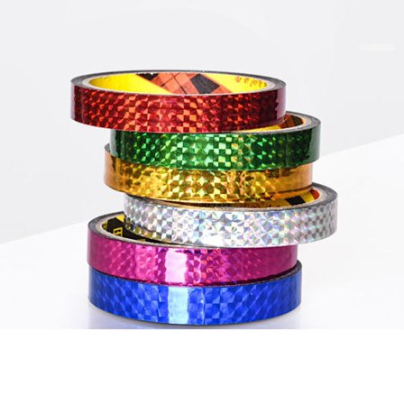 Glänsande omslagstejp Lasertejp ROSE RED 15MMX30M