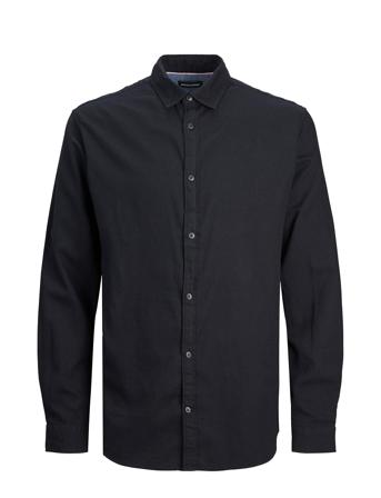 Jjegingham Twill Shirt L/S Noos Tops Shirts Casual Black Jack & J S
