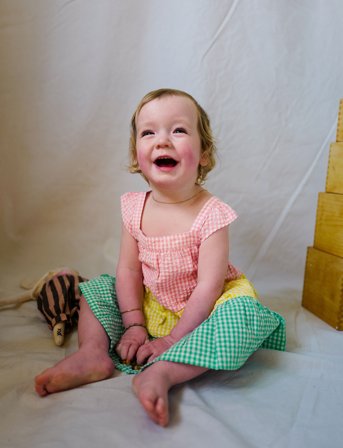 Boboli Poplin Dress Check - Pink - 68