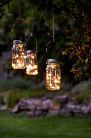 Star Trading - Solcellslykta Jamjar - Transparent - Solcellslampor - Från Homeroom