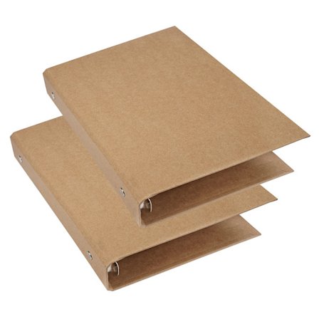 Pakke med 2 ringbind A5 ringbind genopfyldelig kraftpapir omslag 6 huller ringbind notesbog ringbind kraftpapir med 6 ringe skrivebog dagbog