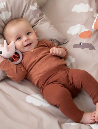 Done by Deer Sensory Rattle W/Teether Birdee Powder - Pink - ONE SIZE