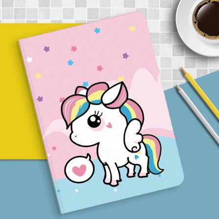 Stilrent fodral för iPad Old 2/3/4 bok söt enhörning