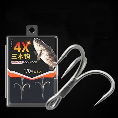 10 stk fiskekroge, fiske Triple ankerkrog 8 8