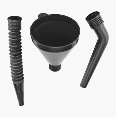 Tratt med flexibel förlängare