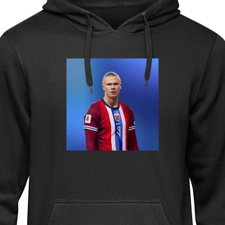 Barnehettegenser Erling Haaland Manchester City Norge fotball angriper toppspiller utrolig målproduksjon kraftig rask og vanskelig å stoppe spillest