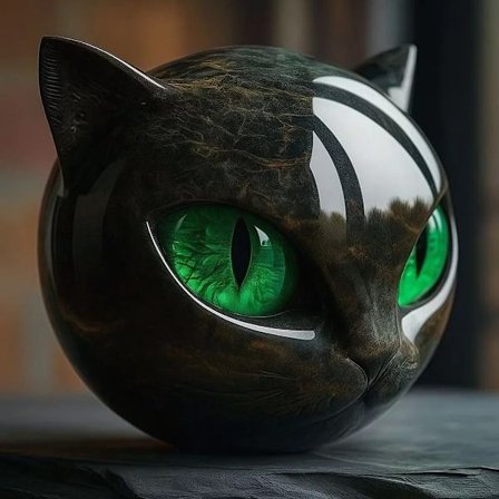 Luksuriøs Svart Katt Skulptur i Stein – Elegant Interiør & Gaveklar Kunst | Håndskårne Krystaller og Helbredende Steiner Skåret