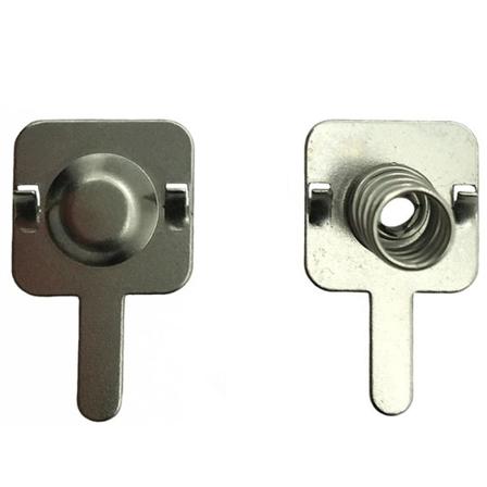 50 par 12mm erstatningsmetall nr. 5 batterier fjærkontaktplate sølv