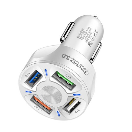 Qc3.0 USB-bil lader telefonlading adapter forlengelsessplitter