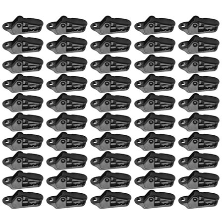 50 st Presenningsklämmor Säker Klämma med Starkt Låsande Grepp för Utomhuscamping, Tält, Markis, Banner Ti Svart Ingen