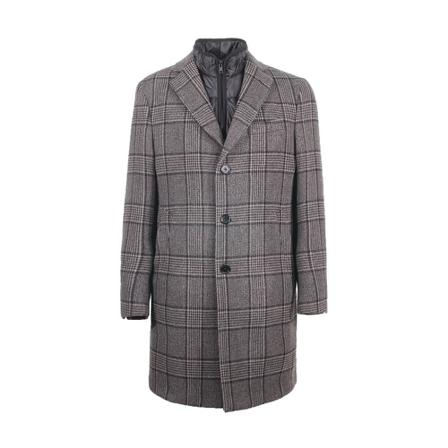 Fay Single-Breasted Coats Grå, Herre Uldfrakker