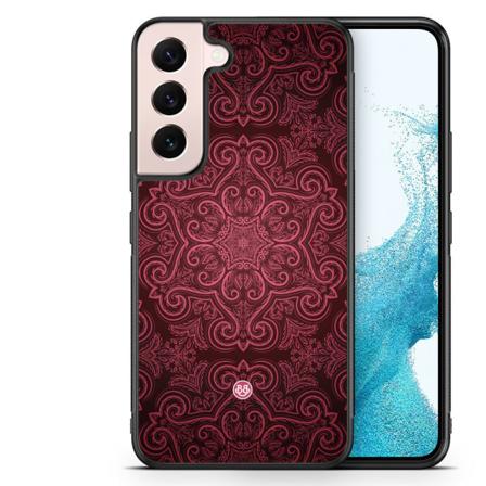 Bjornberry Skal Samsung Galaxy S23 5G -Röd Retromönster