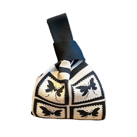 Stickad handväska tygväska 8 8