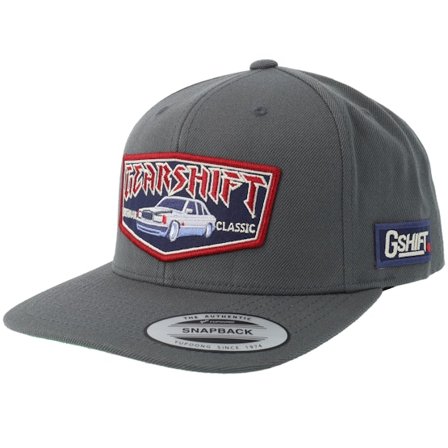 Gearshift - Grijs snapback Cap - German Classic Car Gshift Dark Grey Snapback @ Hatstore