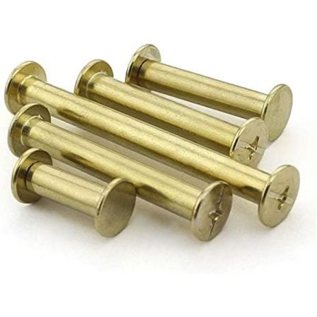 20 stk Gull Jern Bok Regnskapsskruer Nitter Album Bindingskruer