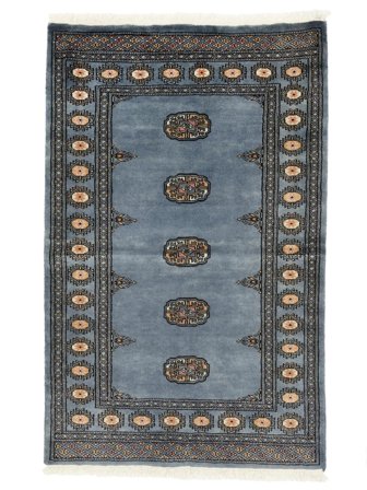 Pakistan Bokhara 2Ply Rug Oriental Black/Dark Grey (Wool, Pakistan)