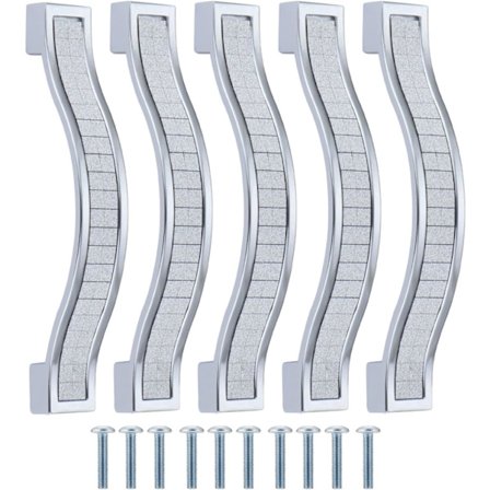 Sett med 5 Krystall Rhinestone Legering Skuffetrekk for Kommode Kjøkken