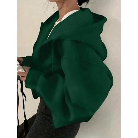 Ezwear Kvindernes Lynlås Foran Snøretrøje Green S